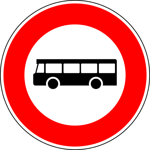 Schild Busse verboten